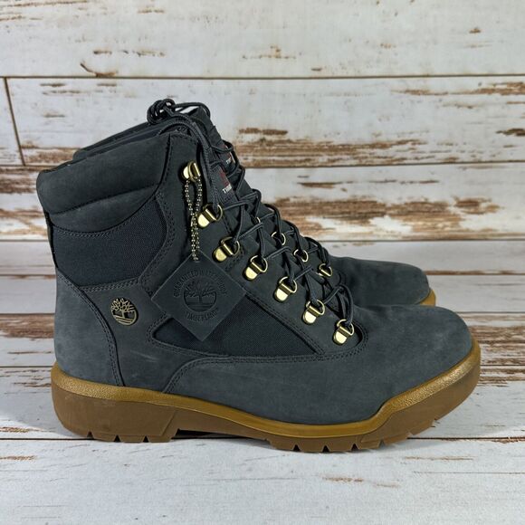 Timberland Mens Field Boot Lace Up Dark Blue Nubuck Size 12 - Picture 6 of 9